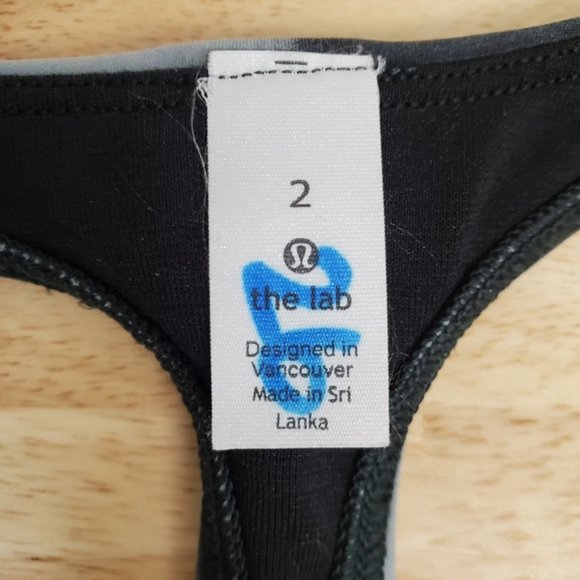 (sold) Lululemon Arise Bra Lululemon Lab, Black Gray - Picture 3 of 6